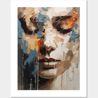 Sadness Abstract Art Face of a Woman Posters and Art